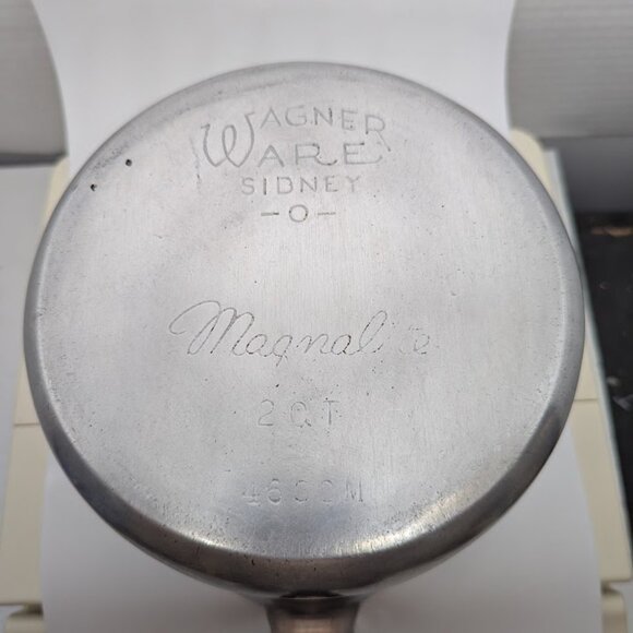 Vintage Wagner Ware Sidney Magnalite double spout 2qt sauce pot 4682M - Picture 7 of 8